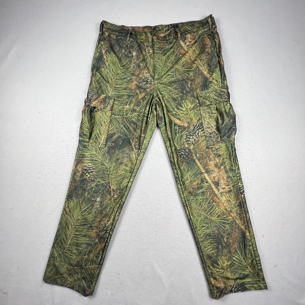 TrueTimber Cargo Pants Mens XL Green Pine Camo Tactical Hunting Outdoor Utility